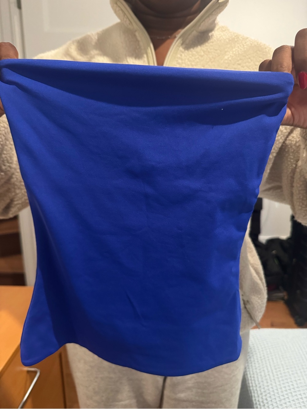 Aritzia Strapless Bandeau Top - Cobalt Blue - Picture 2 of 4